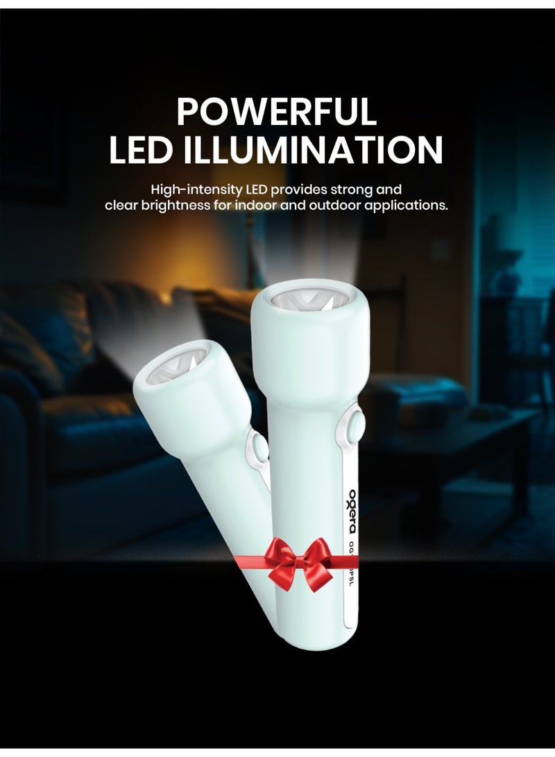 أوجيرا كشاف LED ببطارية ليثيوم | كشاف قابل لإعادة الشحن فائق السطوع | طاقة ليثيوم طويلة العمر | كشاف محمول للاستخدام الخارجي والطوارئ | ضمان سنتين | OG1150PSL | أبيض - Image 1